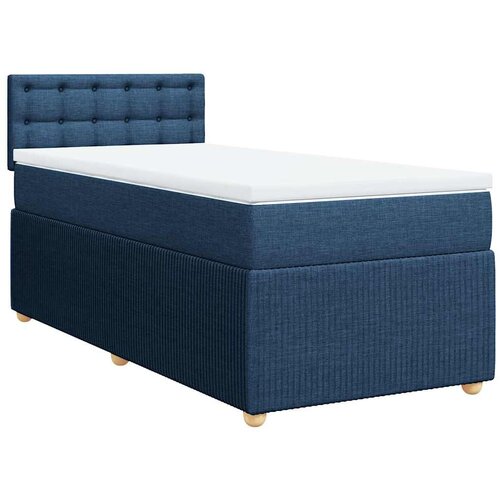 Maison Chic Box spring postelja - Vzmetna postelja z vzmetnico modra 80x200 cm blago SL17554, (21884161) Slike