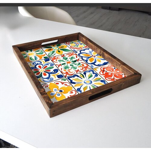 Aberto Design Poslužavnik REF032 48 x 38 x 4 cm, Šareni Cene