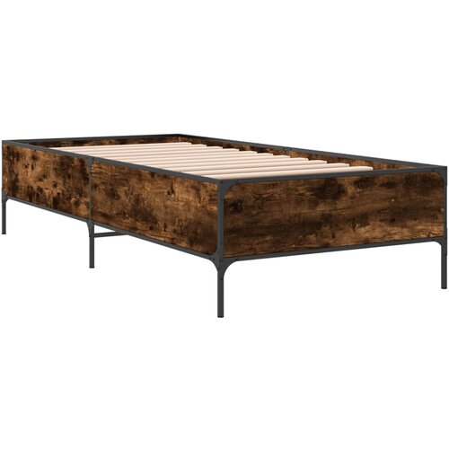  Okvir za krevet boja hrasta 90x200 cm konstruirano drvo i metal Slike