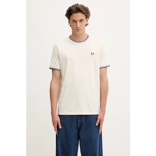 Fred Perry Majica Twin Tipped T-Shirt Ecr/ Crtblu/ Oxblo S Slike