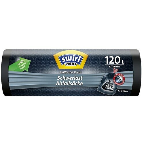 SWIRL Vreće za smeće (Zapremnina: 120 l, 12 Kom., Crne boje) Slike