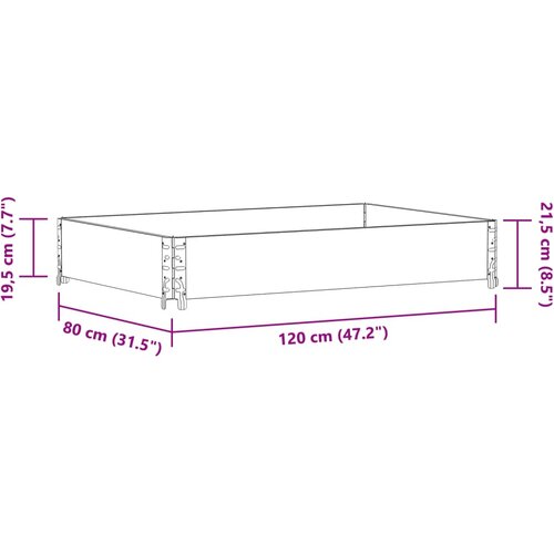  Vrtni sadilica crna 120 x 80 cm od masivne borovine Slike
