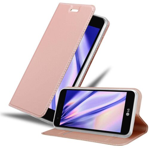 Cadorabo Ohi&scaron;je, združljivo z LG K4 2017 v klasična rožnata zlata - Za&scaron;čitni ovitek z magnetnim zapiranjem, stoječo funkcijo in režo za kartice, (20566439) Cene