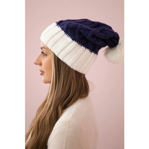 Kesi Cap with fleece Milano K203 tmavo fialov&amp;aacute;+ecru Slike