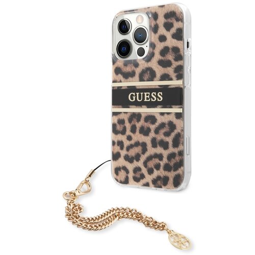 Guess Ohi&amp;scaron;je za Apple iPhone 13 Pro Leopard s &amp;scaron;armom, L&amp;eacute;opard, (21683178) Slike