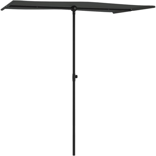  Vrtni suncobran s aluminijskim stupom 180 x 110 cm antracit Slike
