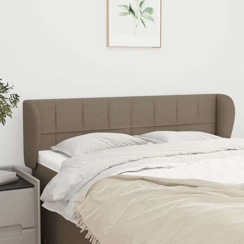  Vzglavje z u&amp;scaron;esi taupe 147x23x78/88 cm blago, (20952411) Slike