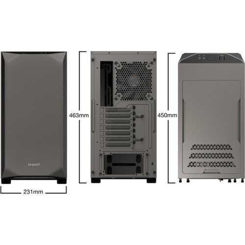 BE QUIET Kućište Midi ! PURE BASE 500 mettalic grey Window Cene