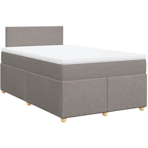 vidaXL Box spring postelja z vzmetnico taupe 120x200 cm blago, (21304778) Cene