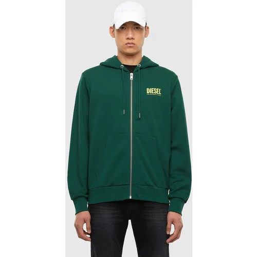 Diesel Sweatshirt - SGIRKHOODZIPLOGO dark green