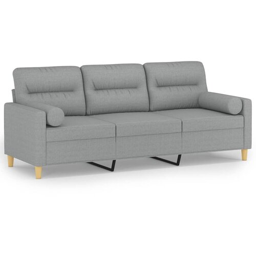 Maison Chic kavč - Sofa - Kanape trosed z blazinami svetlo siv 180 cm blago, (21727766) Cene