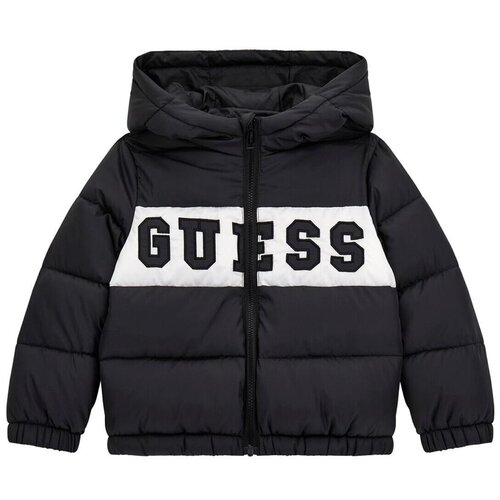 Guess PADDED HOODED LS JACKET W ZIP Crna Slike