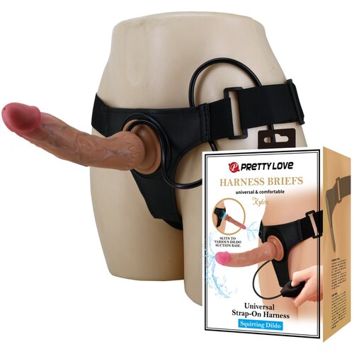 Pretty Love 2025 Vibrirajući strap-on dildo - Kyton, 19 cm, smeđi Cijene