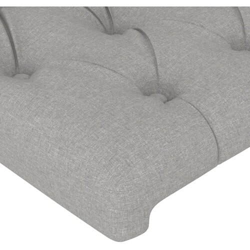 Uzglavlje svijetlosivo 144x7x118/128 cm tkanina Slike