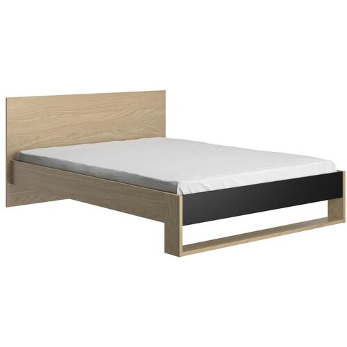 M&amp;ouml;max Postelja Nael, Barva Hrasta, Črna, 140x200 Slike