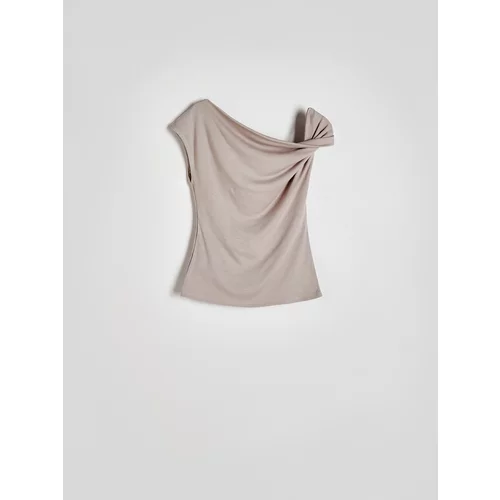 Reserved - LADIES` BLOUSE - light grey