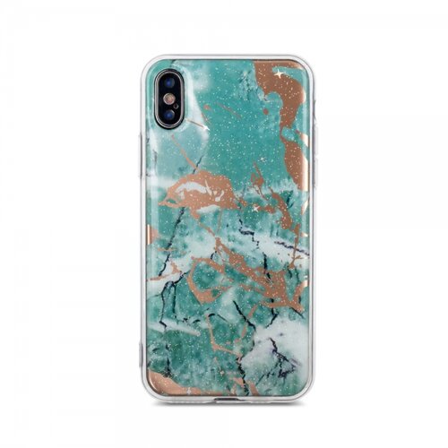  Silikonski ovitek Marmor za Samsung Galaxy A50 A505 - zelen Slike