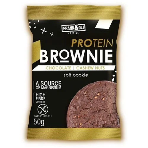 Frank&oli bezglutenski proteinski Brownie čokolada - indijski oraščić, 50g