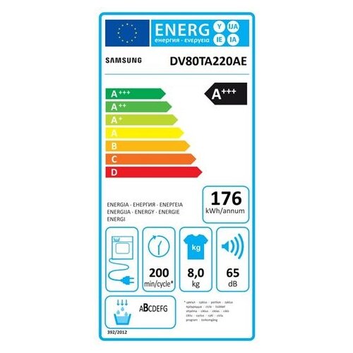Samsung DV80TA220AE/LE ma&amp;scaron;ina za su&amp;scaron;enje ve&amp;scaron;a Slike