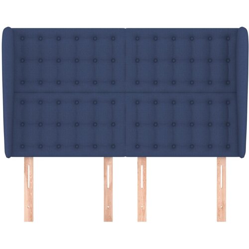  Uzglavlje s u&amp;scaron;ima plavo 147x23x118/128 cm od tkanine Slike