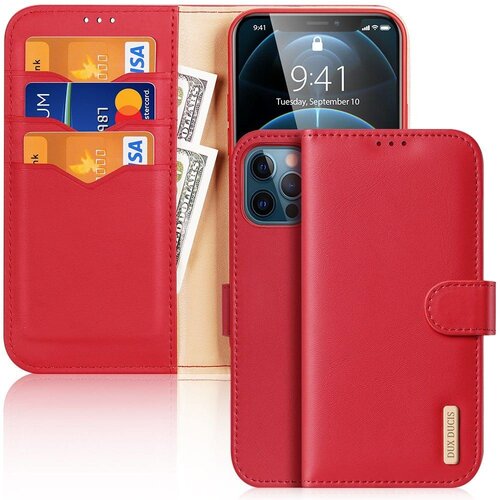 Dux ducis Hivo preklopna futrola od prave kože za iPhone 12 Pro / iPhone 12 Slike