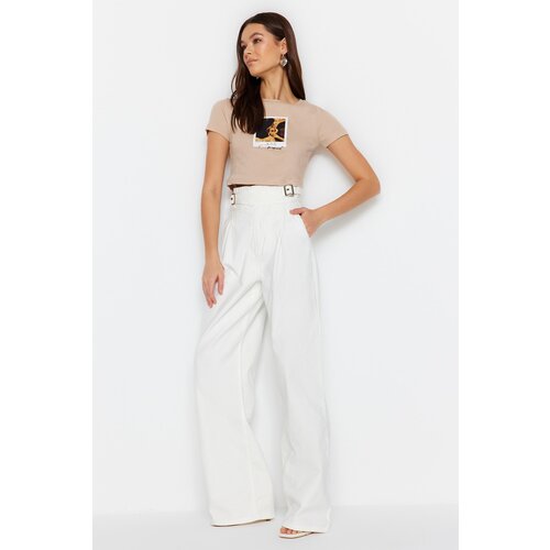 Trendyol Jeans - White - Wide leg Slike
