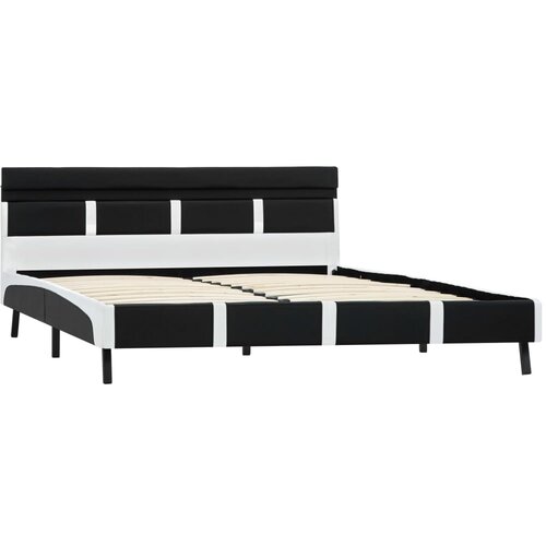  Okvir za krevet od umjetne kože s LED svjetlom crni 120x200 cm Slike