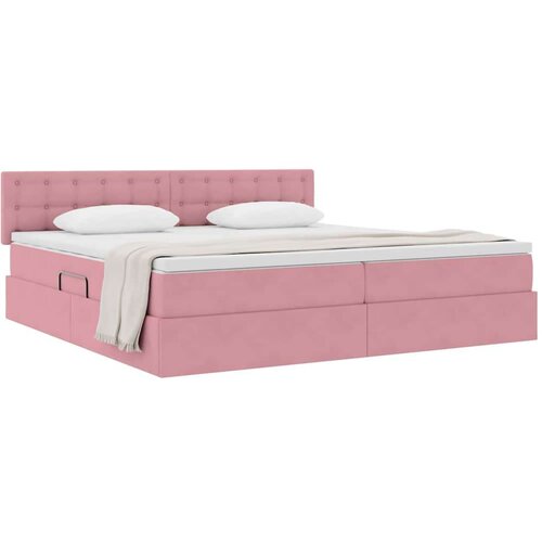  Krevet s od storage s madracem Ružičasta 200 x 200 cm Bar&amp;scaron;un Slike
