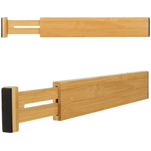 Podesivi razdjelnik za ladice od bambusa 43x6x1.5cm 1 kom Cene