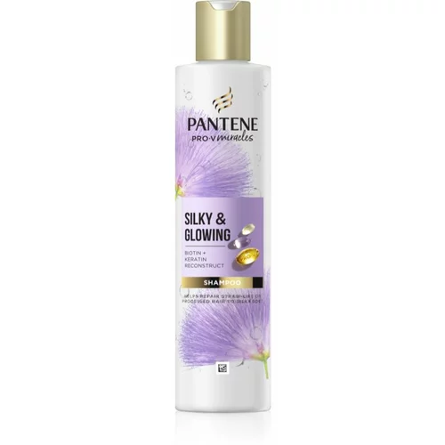 Pantene Pro-V Miracles Silky & Glowing obnavljajući šampon s keratinom 250 ml