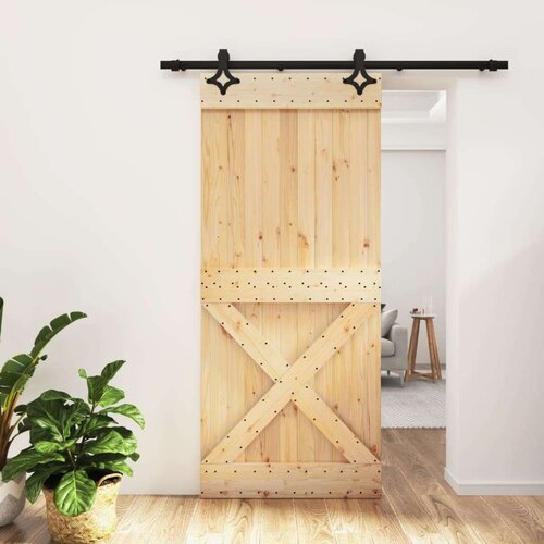  Klizna vrata s priborom za montažu 90 x 210 cm masivna borovina Cijene