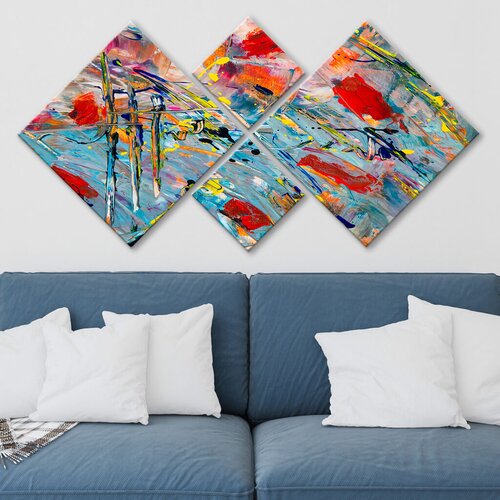 Wallity slika 4MDF1266808, 60x115 cm, 4 dela Cene