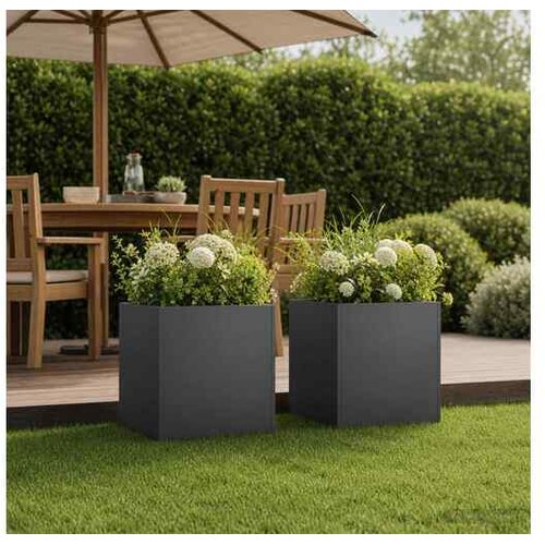 VidaXL zunanji cvetlični lonec, 45x45x45 cm, 2kos, 8004967 Slike