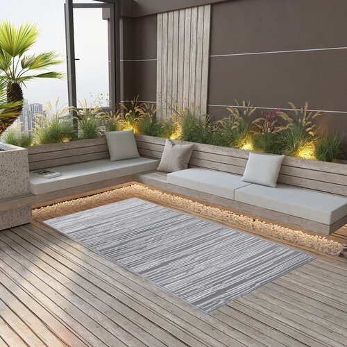 vidaXL Zunanja preproga siva 120x180 cm PP, (20774901) Cene