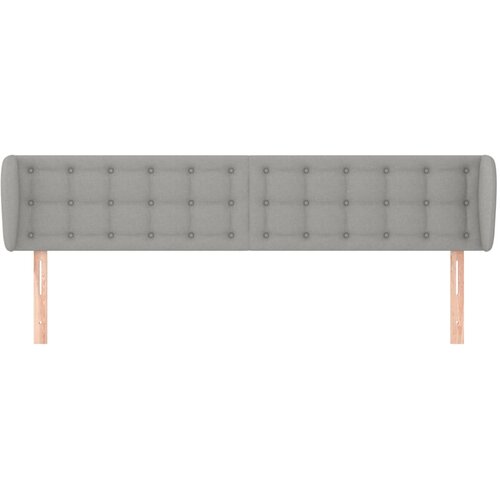  Uzglavlje s u&amp;scaron;ima svjetlosivo 203x23x78/88 cm od tkanine Slike