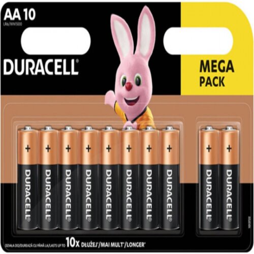 Duracell aa PAK10 ck, basic nova 1.5V LR6 MN1500, alkalne baterije duralock Slike