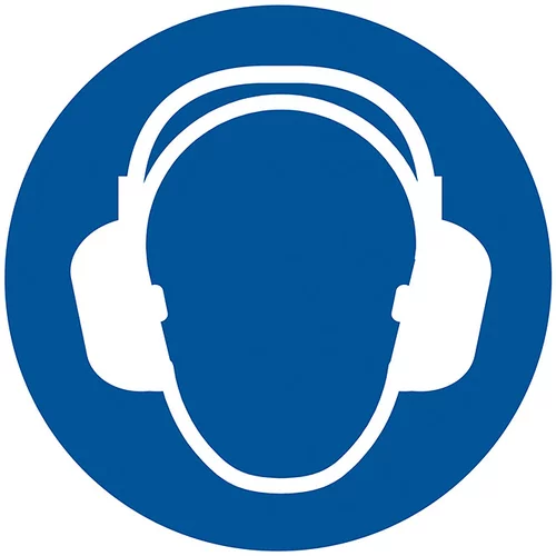  znak pickup (motiv: obvezna uporaba zaščite za sluh, premer: 18 cm)