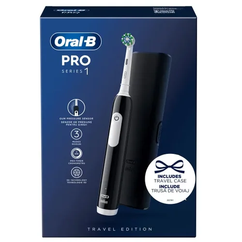 Oral-b el. čet. za zube pro 1 black+tc gift 2023