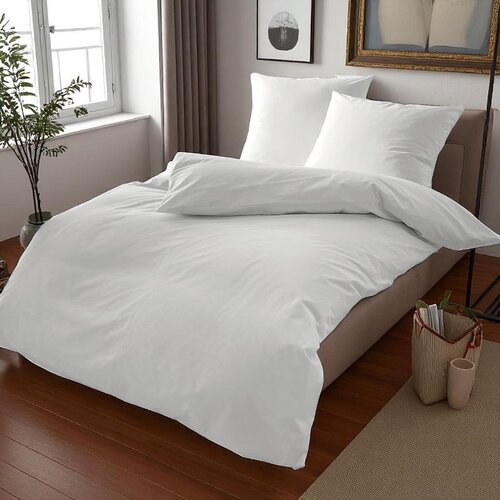  satenska navlaka 220x200cm + 2 x jastučnica 50x70cm cotton white Cene