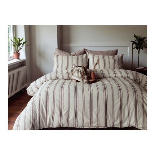  Komplet set posteljina Cotton-Life 200x220cm Kahve - Francuski ležaj ( VLK000423-kahve ) Cene