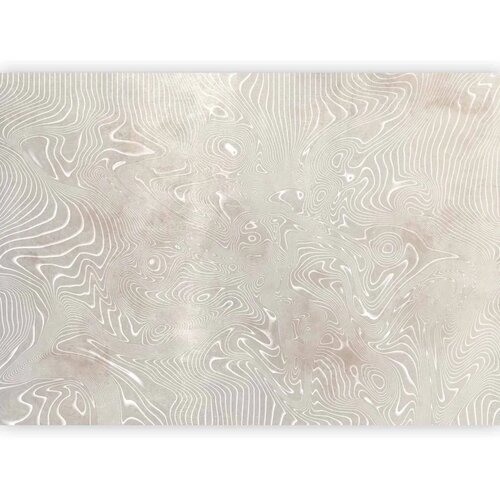  Foto tapeta - Flowing shapes - abstract beige and white background in patterned compositions 250x175 Premium Cene