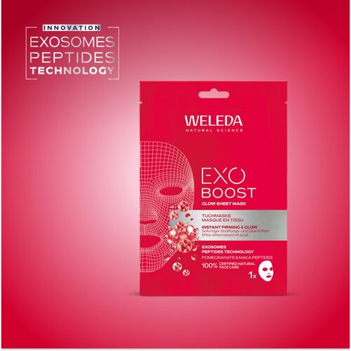 Weleda Exo Boost sheet maska za blistav ten za učvr&amp;scaron;ćivanje kože lica 20 ml Slike