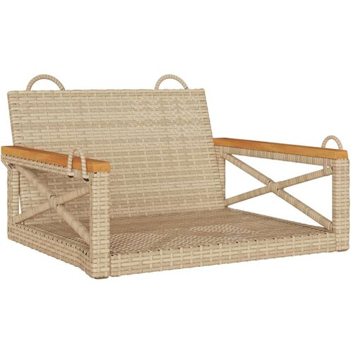  Klupa za ljuljanje bež 63x62x40 cm od poliratana Slike