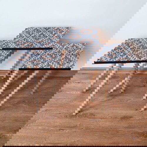 Hanah home 3Shp32 - navy blue navy blueblueclaret red nesting table (3 pieces) Cene