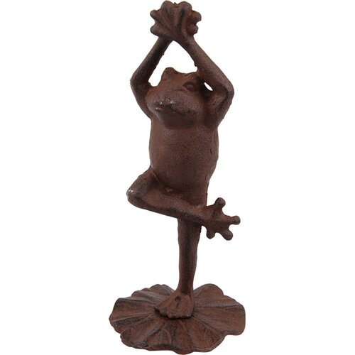 Milj&amp;ouml;g&amp;aring;rden Okrasna žaba &amp;quot;Yoga&amp;quot; iz litega železa - 1 k. Slike