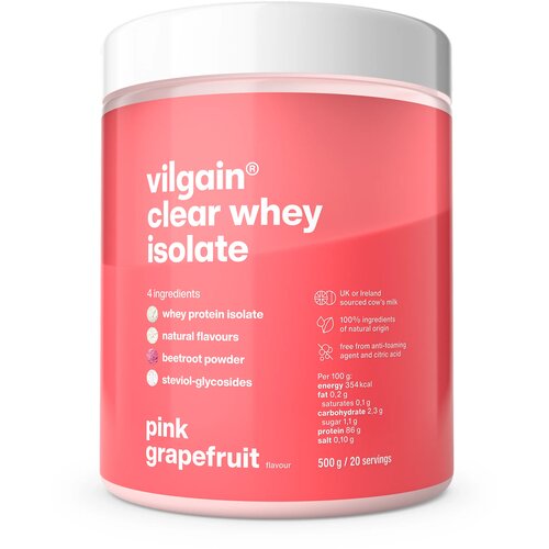 Vilgain Clear Whey Isolate - rožnata grenivka Cene