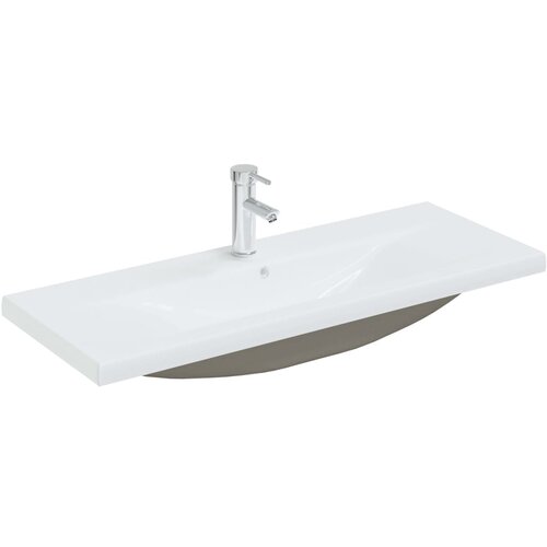 vidaXL Vgradni umivalnik s pipo 101x39x18 cm keramičen bel Cene