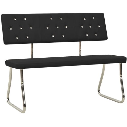 VidaXL Klop 110 cm črno umetno usnje Slike
