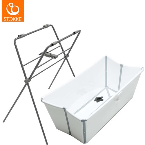 Stokke otro&scaron;ka banjica flexi bath&reg; white + zložljivo stojalo za banjico flexi bath&reg; grey Cene