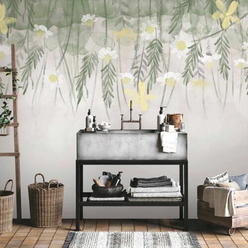  Foto tapeta - Home herbarium - subtle floral motif with flowers in watercolour style 250x175 Slike